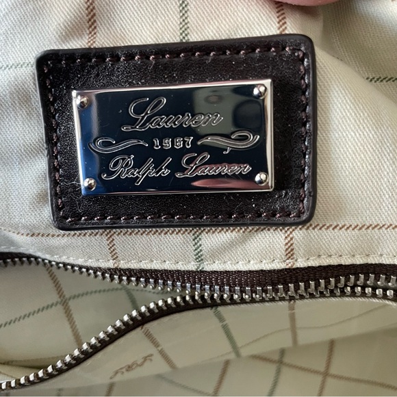 Lauren Ralph Lauren Dark Brown Leather Tote - Picture 7 of 8